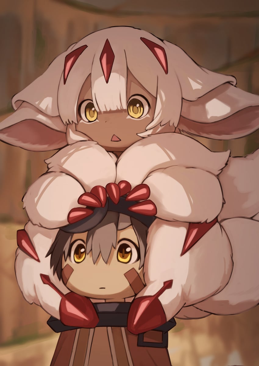 reg and faputa (made in abyss) drawn by hiiragi_tudu