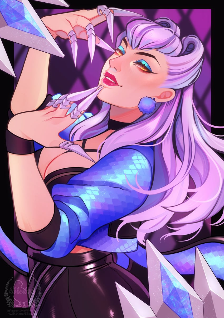 evelynn and k/da all out evelynn (league of legends) drawn by lilbluubird