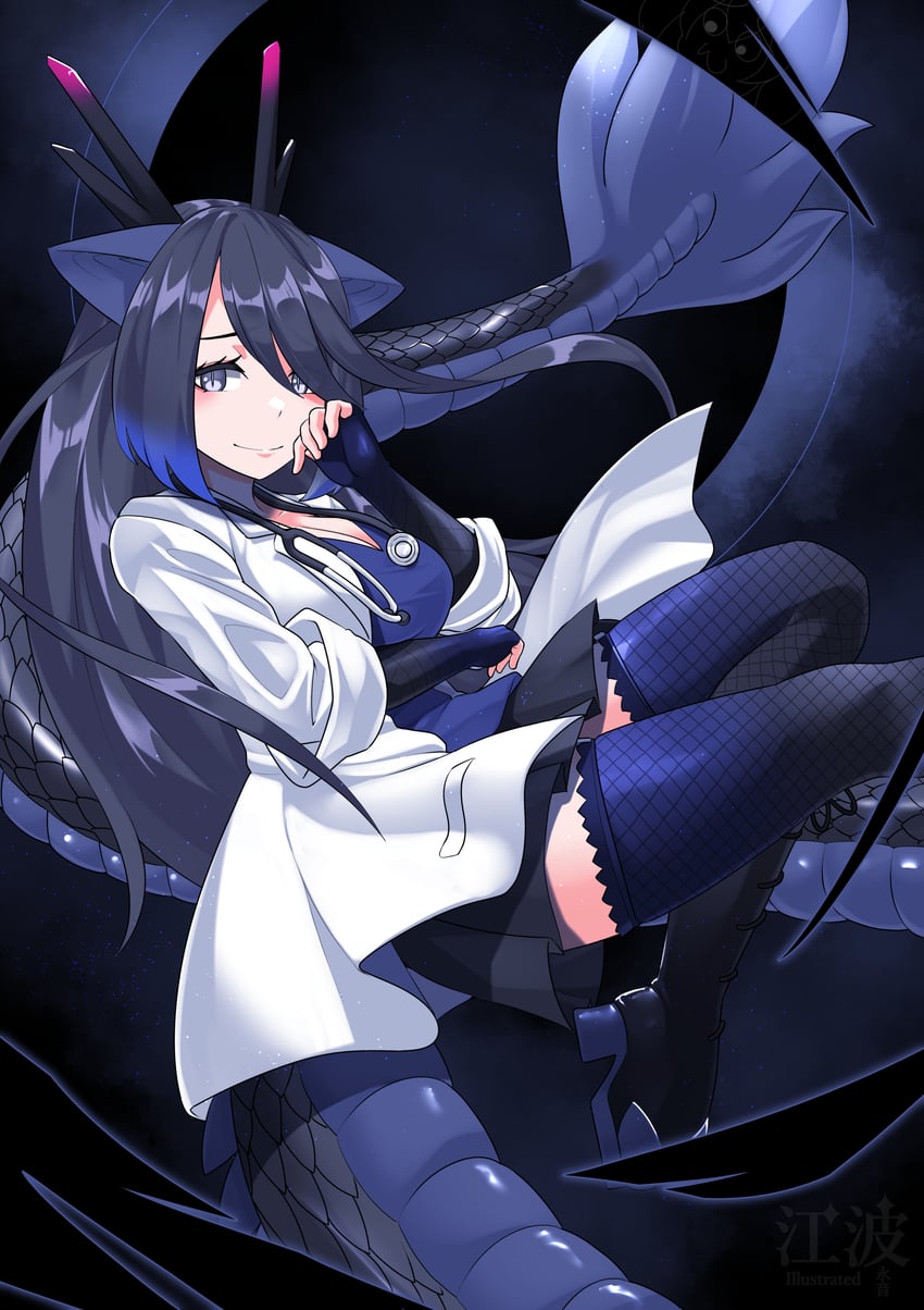 black dragon (kemono friends and 1 more) drawn by kawanami_eito