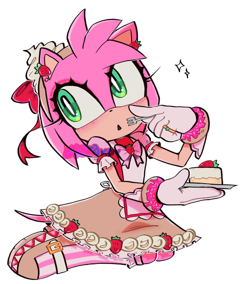 amy rose (sonic and 2 more) drawn by gatioxd