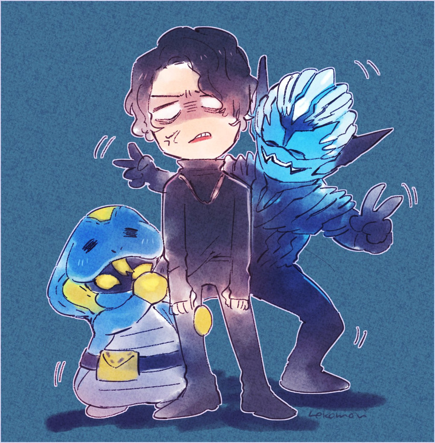 kagero, vice, and lovekov (kamen rider and 1 more) drawn by neko_mori