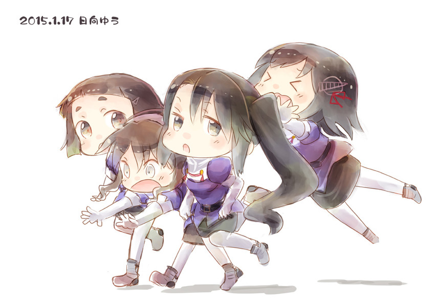 ashigara, haguro, nachi, and myoukou (kantai collection) drawn by hinata_yuu
