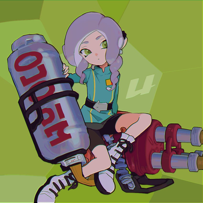 octoling player character and octoling girl (splatoon) drawn by imaikuy0