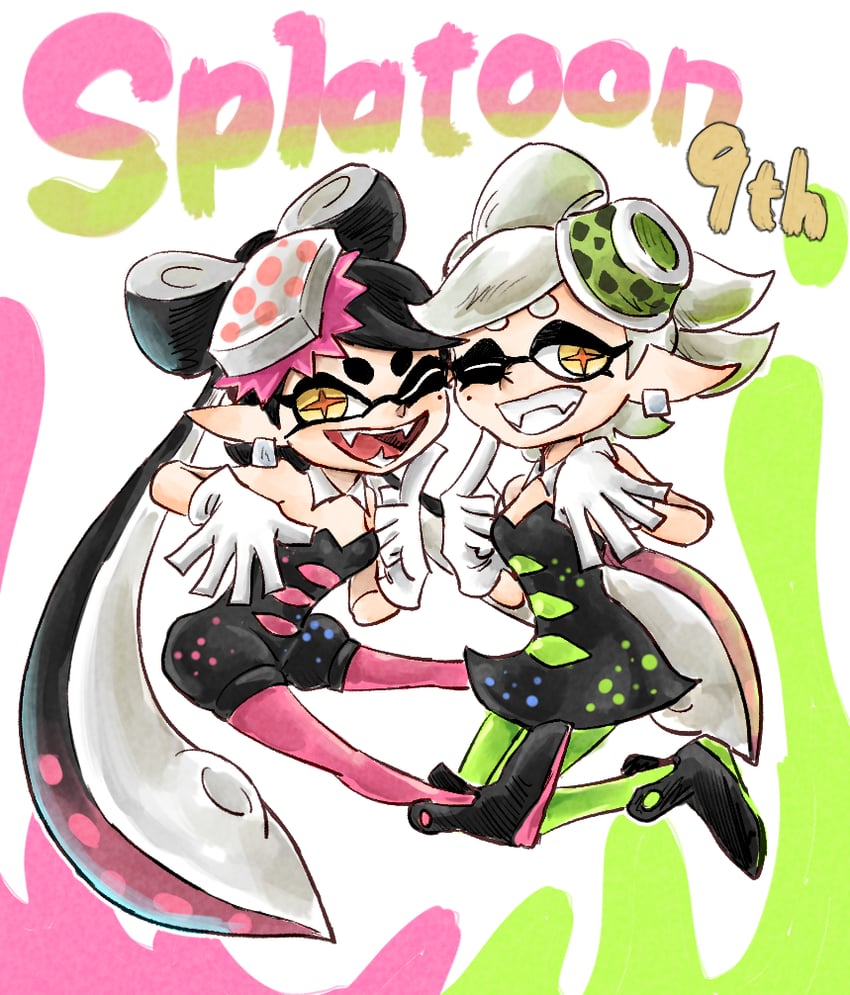 callie and marie (splatoon and 1 more) drawn by kicdon