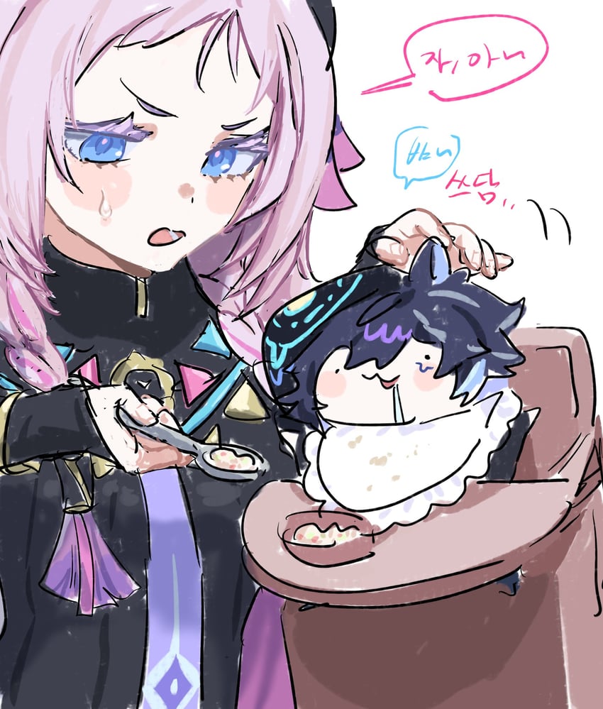 citlali and ororon (genshin impact) drawn by syubbing1