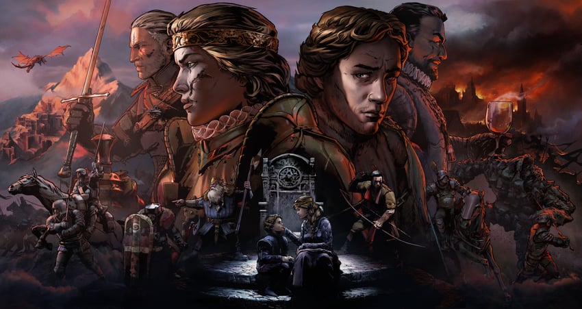 geralt of rivia, meve, brouver hoog, villem, and caldwell (the witcher and 1 more)