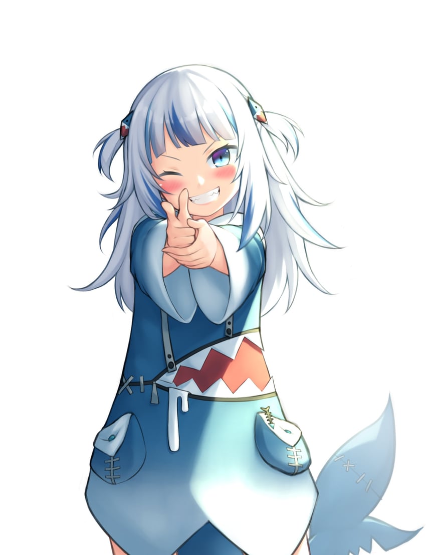 gawr gura (hololive and 2 more) drawn by pinguinkotak