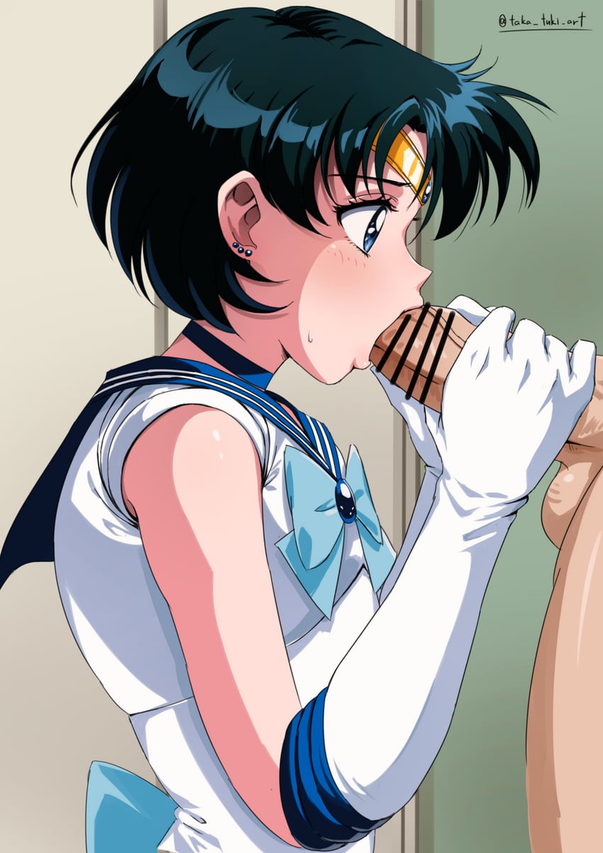 mizuno ami and sailor mercury (bishoujo senshi sailor moon) drawn by takatsuki_p