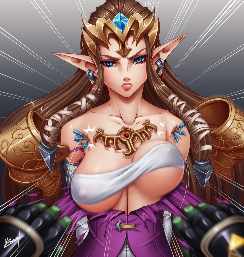 princess zelda and ganondorf (the legend of zelda and 3 more) drawn by karosu_maker