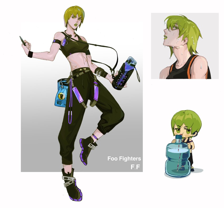 foo fighters (jojo no kimyou na bouken and 1 more) drawn by xubeichaoyansuan