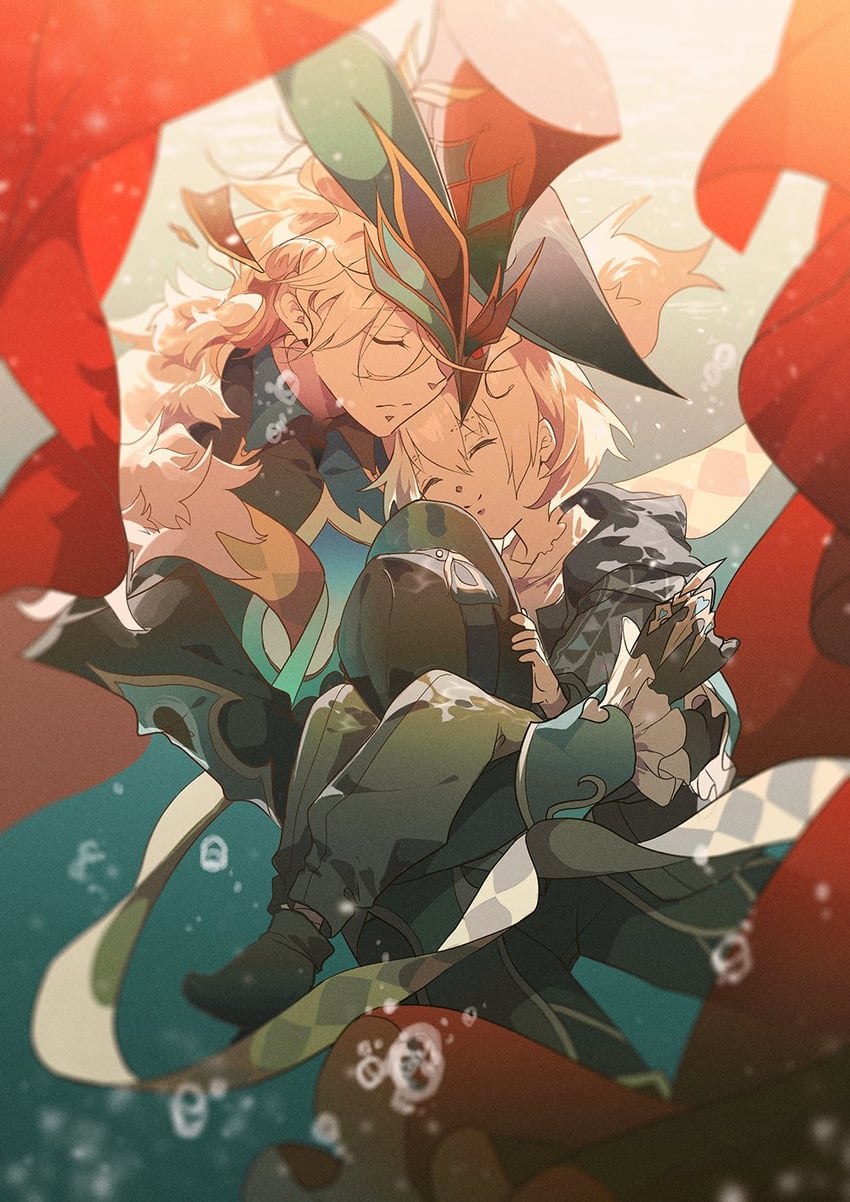 kakavasha and aventurine (honkai and 1 more) drawn by mono_(freerotary)