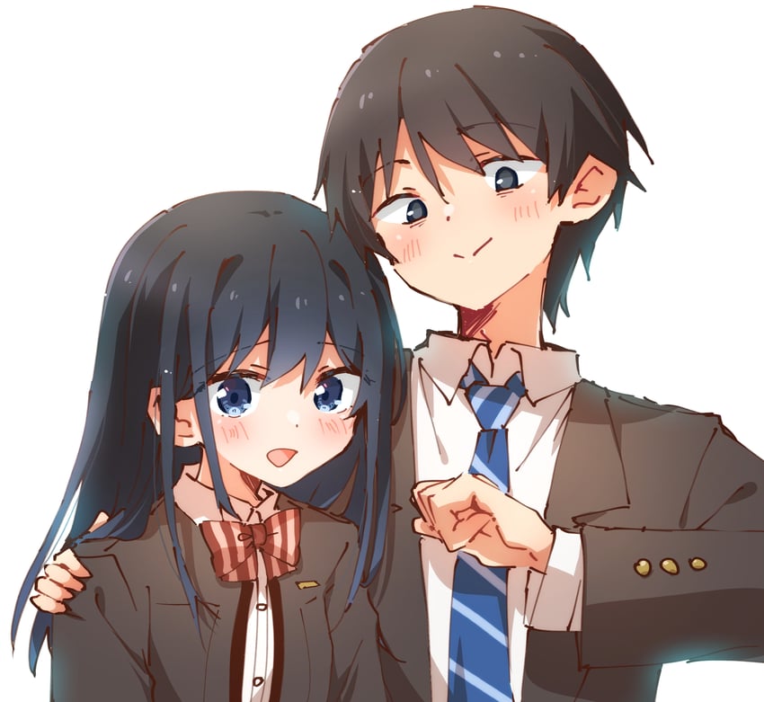 nanakura rin and kitahama eiji (giji harem) drawn by nyaa_(nnekoron)