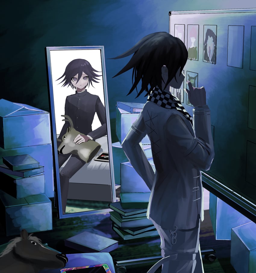 oma kokichi (danganronpa and 1 more) drawn by sukizukiko