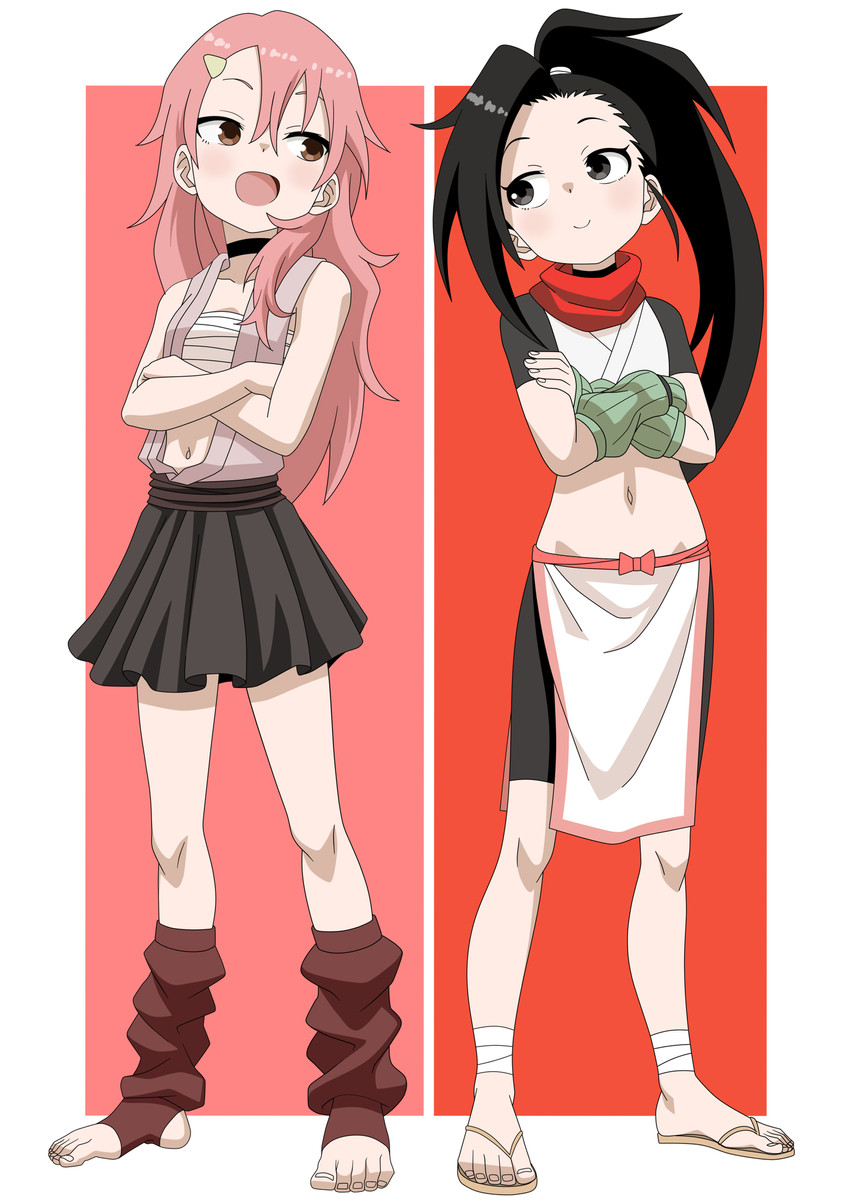 tsubaki and benisumomo (kunoichi tsubaki no mune no uchi) drawn by riokasen