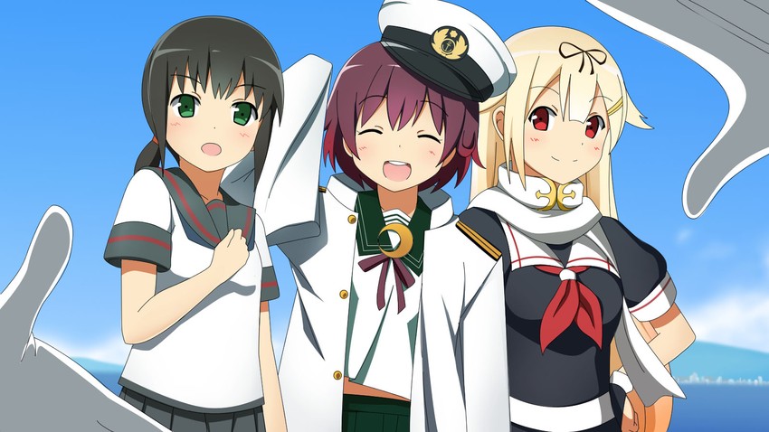 admiral, yuudachi, fubuki, yuudachi kai ni, mutsuki, and 1 more (kantai collection) drawn by yakitori_(oni)