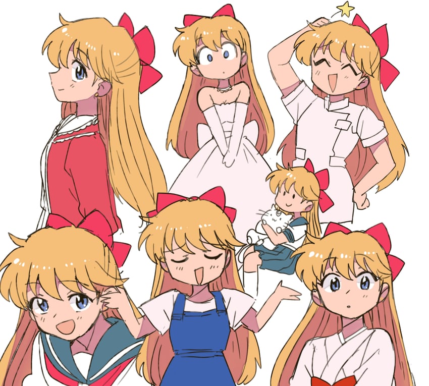 aino minako and artemis (bishoujo senshi sailor moon and 1 more) drawn by tsubobot