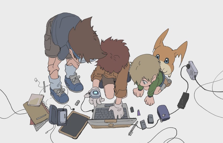 yagami taichi, takaishi takeru, patamon, and izumi koshiro (digimon and 1 more) drawn by tantanmen