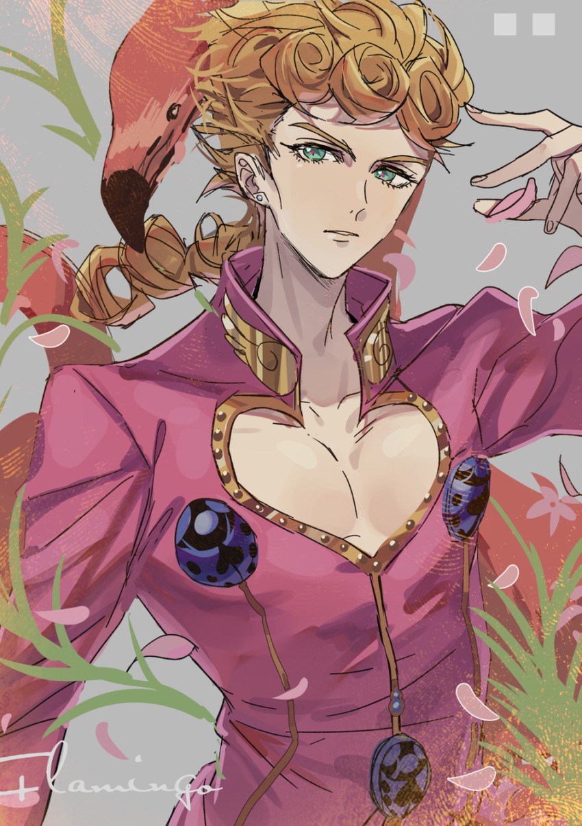 giorno giovanna (jojo no kimyou na bouken and 1 more) drawn by doran_(doran7280)
