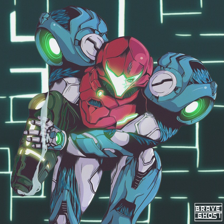 samus aran (metroid and 1 more) drawn by braveghostworks