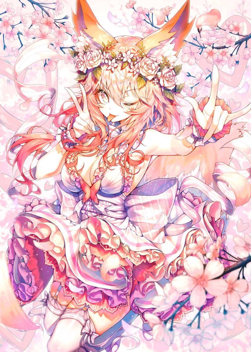 tamamo and tamamo no mae (fate and 2 more) drawn by soback
