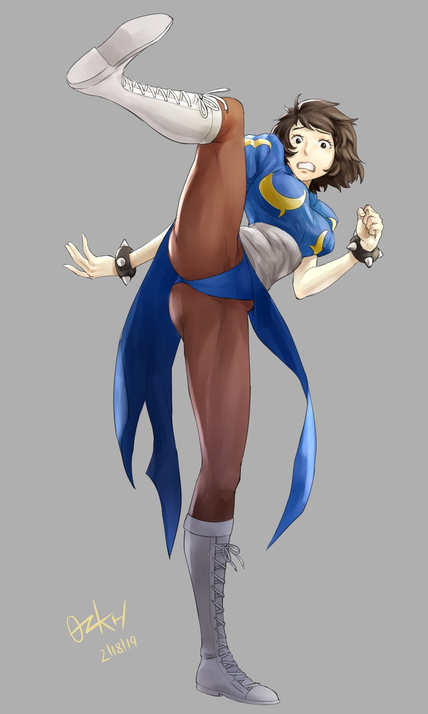 chun-li and kawakami sadayo (persona and 2 more) drawn by ozkh