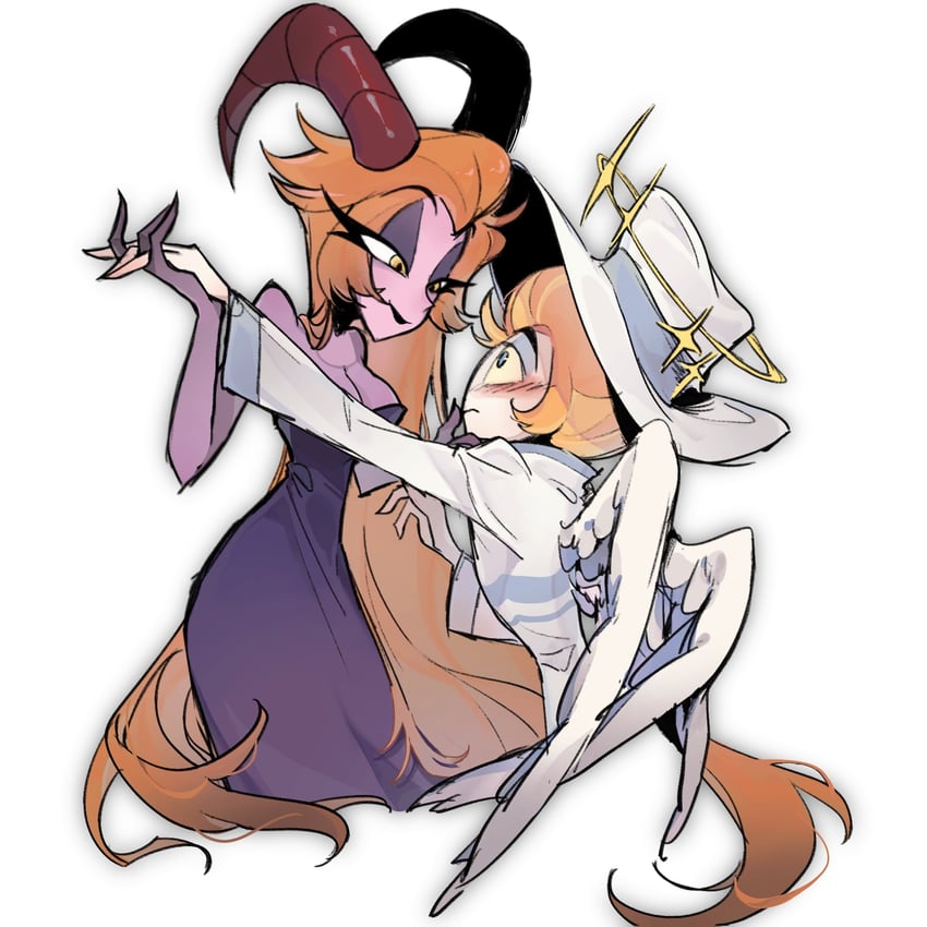 lucifer morningstar and lilith (hazbin hotel) drawn by lke59