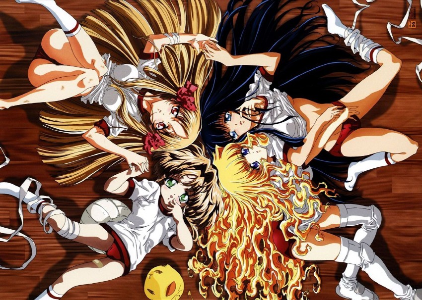 lilith, azuma hazuki, azuma hatsumi, ken-chan, and miruka (yami to boushi to hon no tabibito) drawn by numata_seiya