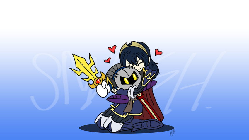 lucina and meta knight (fire emblem and 3 more) drawn by monjava