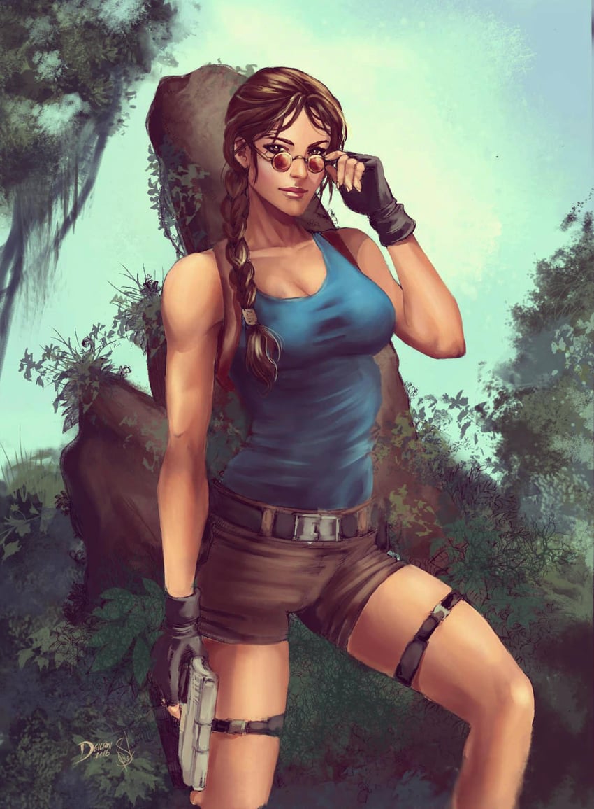lara croft (tomb raider) drawn by forty-fathoms