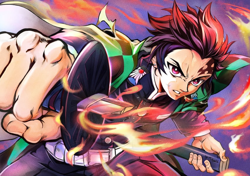 kamado tanjirou (kimetsu no yaiba) drawn by mochi_mangaka