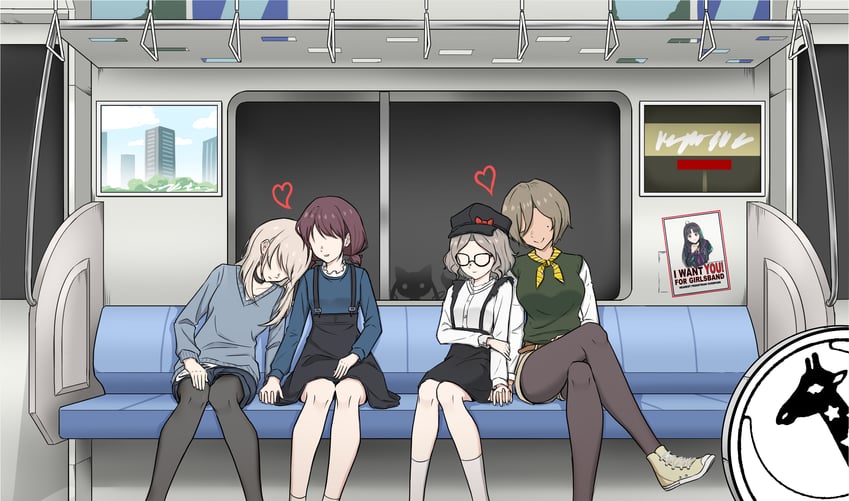 kyubey, iseri nina, kawaragi momoka, awa subaru, ebizuka tomo, and 2 more (mahou shoujo madoka magica and 3 more) drawn by anglediana