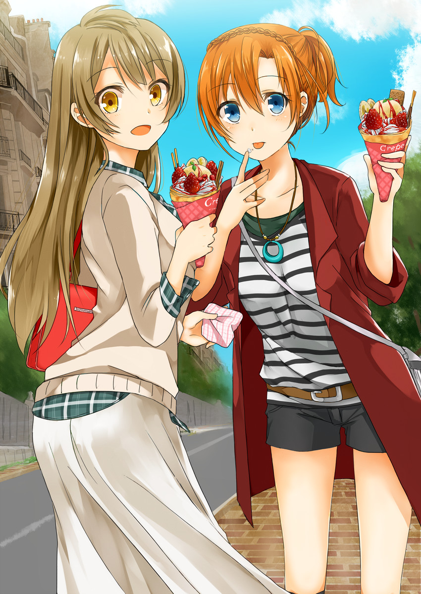 minami kotori and kosaka honoka (love live! and 1 more) drawn by tarachine