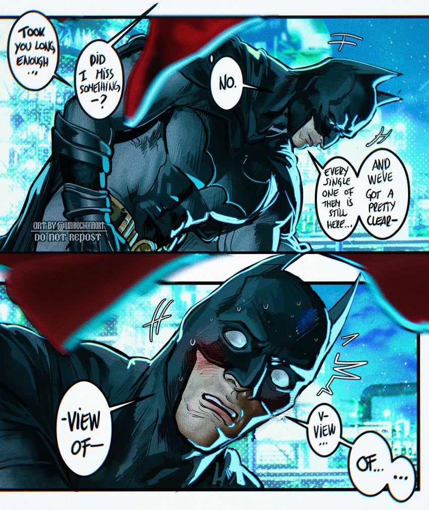 batman, superman, clark kent, and bruce wayne (dc comics and 2 more) drawn by umikochannart