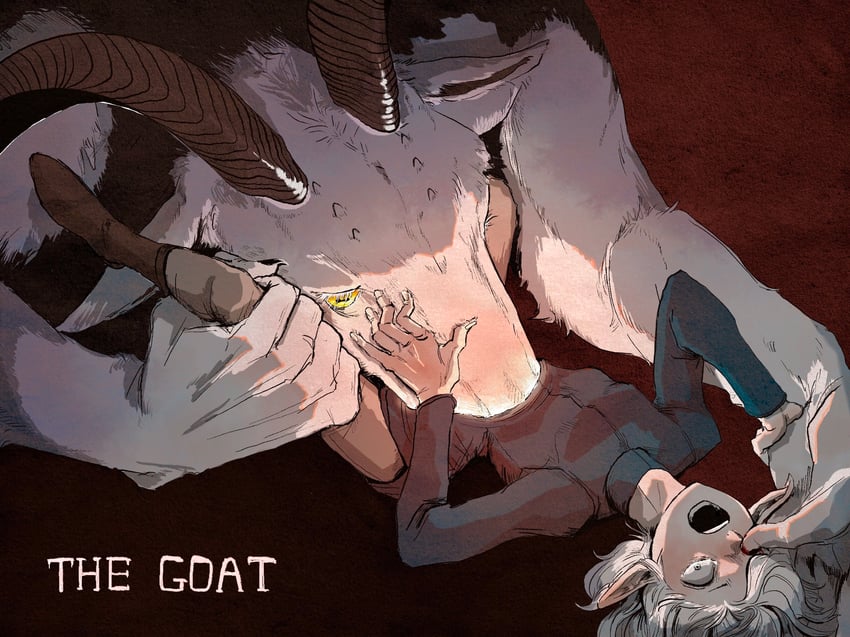 mithrun and goat (dungeon meshi) drawn by pachix2_corgi