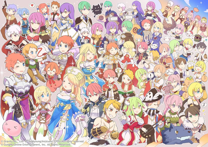 arch bishop, high priest, priest, poring, high wizard, and 48 more (ragnarok online) drawn by eon_(greencastle)