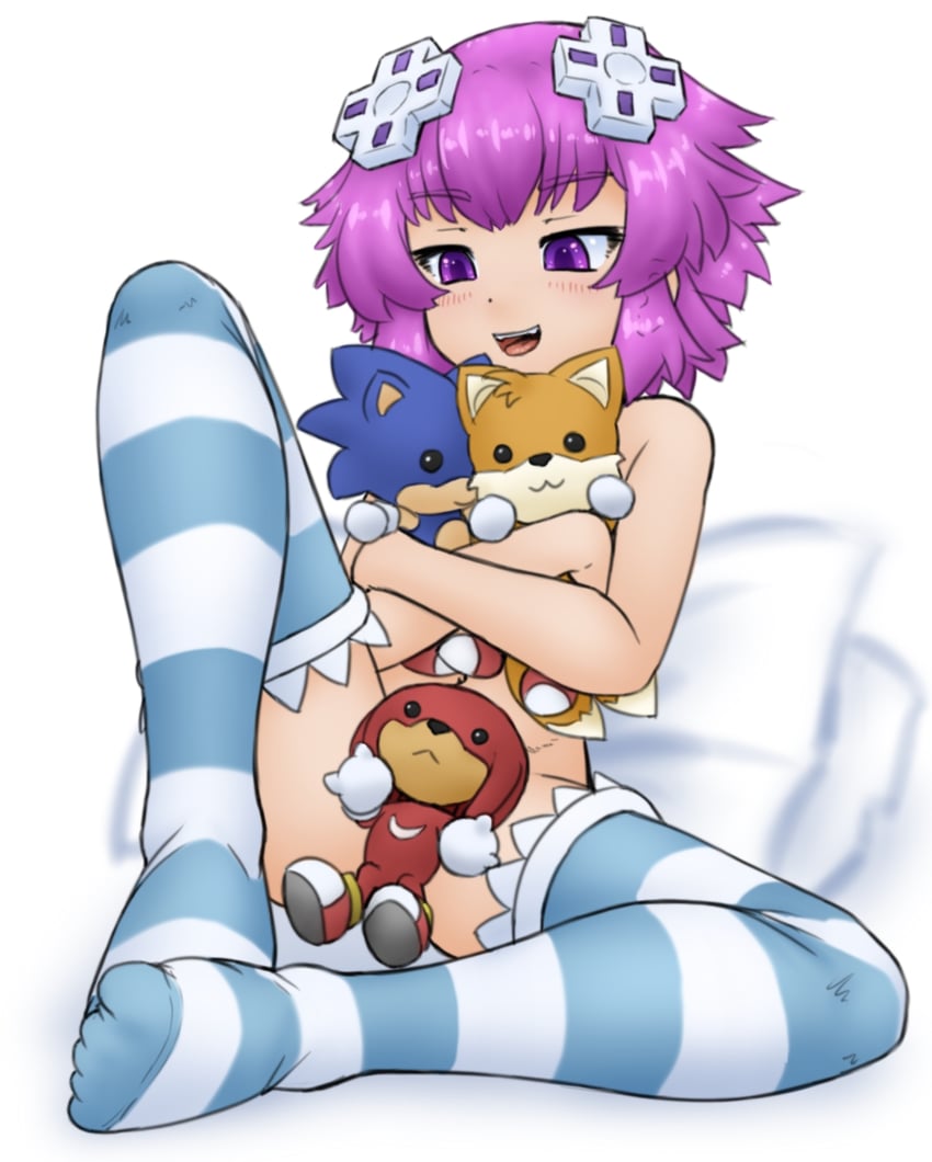 sonic the hedgehog, neptune, tails, and knuckles the echidna (sonic and 1 more) drawn by alloyrabbit