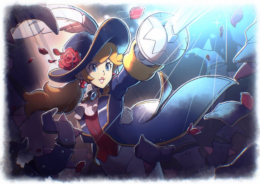 princess peach and swordfighter peach (mario and 1 more) drawn by saiwo_(saiwoproject)