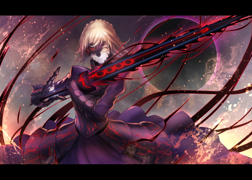 artoria pendragon and saber alter (fate and 2 more) drawn by omoti_(1201208)