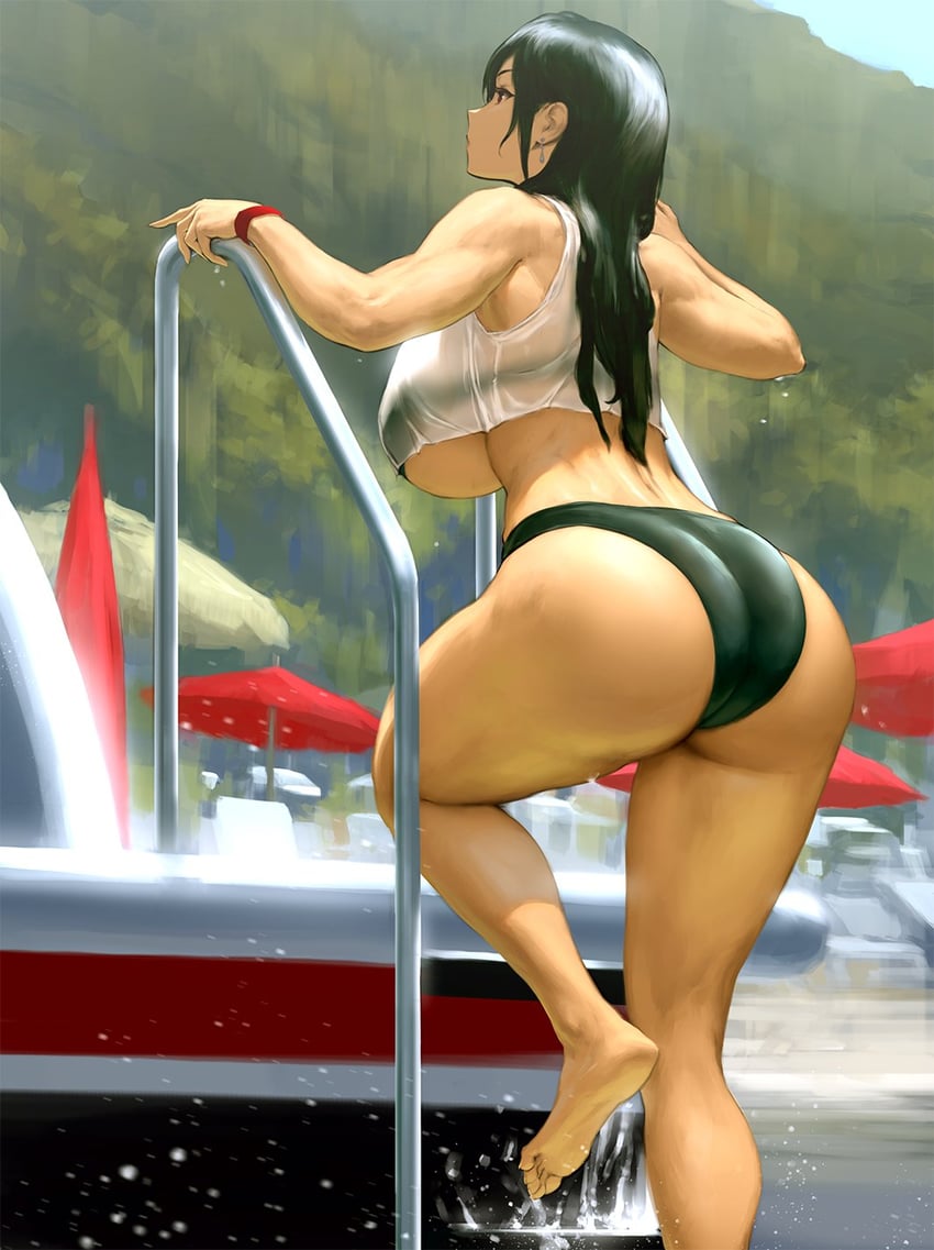 tifa lockhart (final fantasy and 1 more) drawn by infi