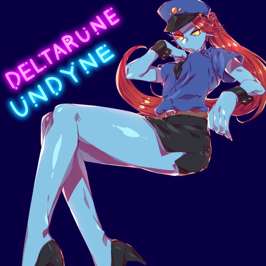 chief undyne (undertale and 1 more) drawn by pugthe2ro