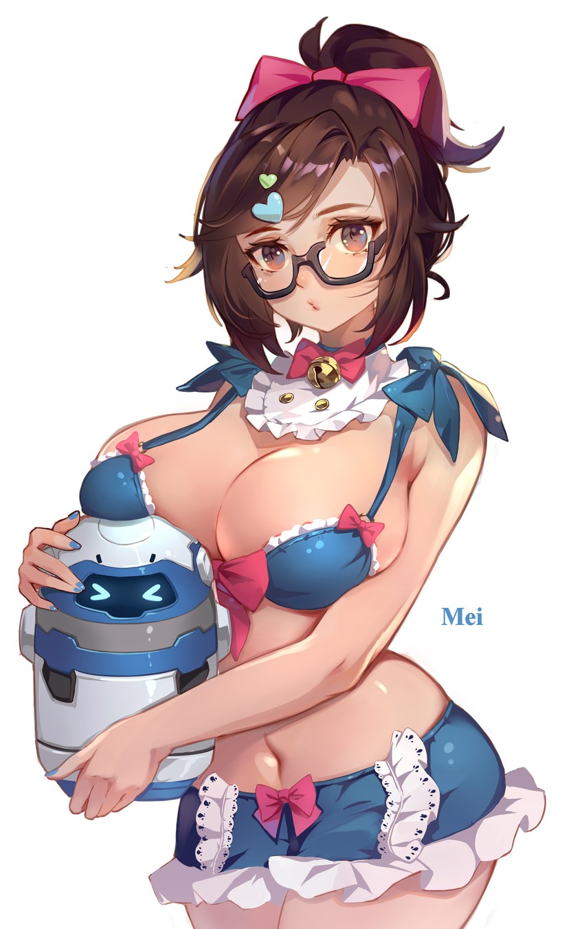 mei and snowball (overwatch and 1 more) drawn by melailai