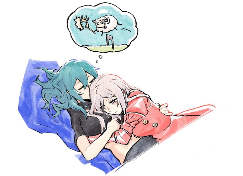 female byleth and edelgard von hresvelg (fire emblem and 1 more) drawn by vento