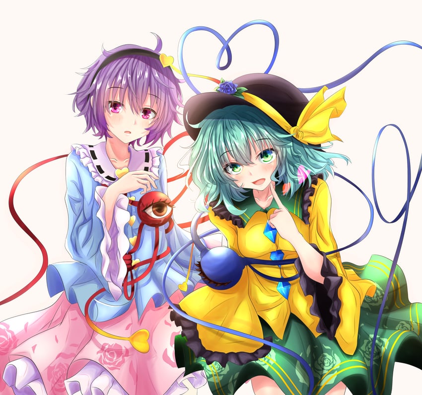 komeiji koishi and komeiji satori (touhou) drawn by pandoa_(mikage0495)