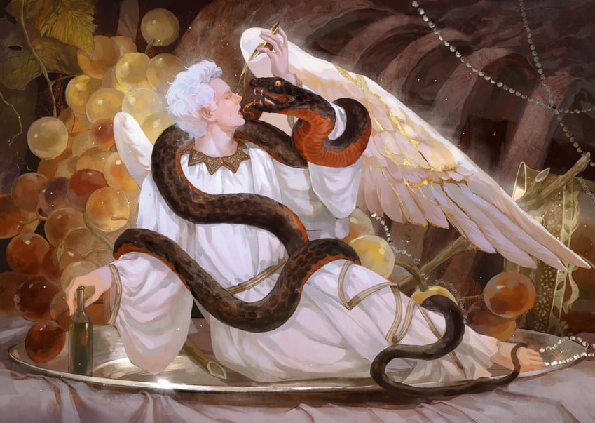 crowley and aziraphale (good omens) drawn by mianlei_yanjiu_xuezhe