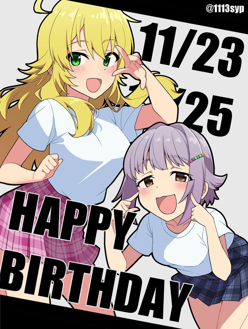 hoshii miki and koshimizu sachiko (idolmaster and 3 more) drawn by 1113syp