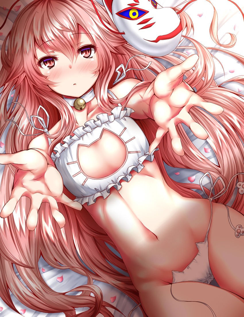 hata no kokoro (touhou) drawn by zan_(harukahime)