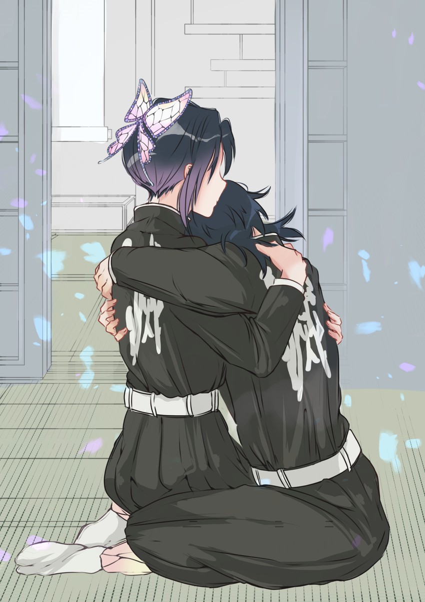 kochou shinobu and tomioka giyuu (kimetsu no yaiba) drawn by alex_(sandora)