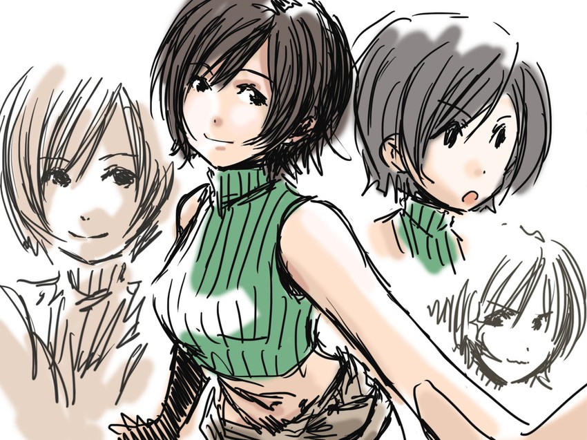 yuffie kisaragi (final fantasy and 1 more) drawn by kuzumin