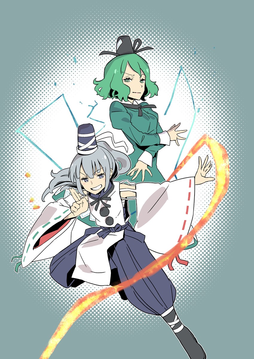 mononobe no futo and soga no tojiko (touhou) drawn by kawayabug