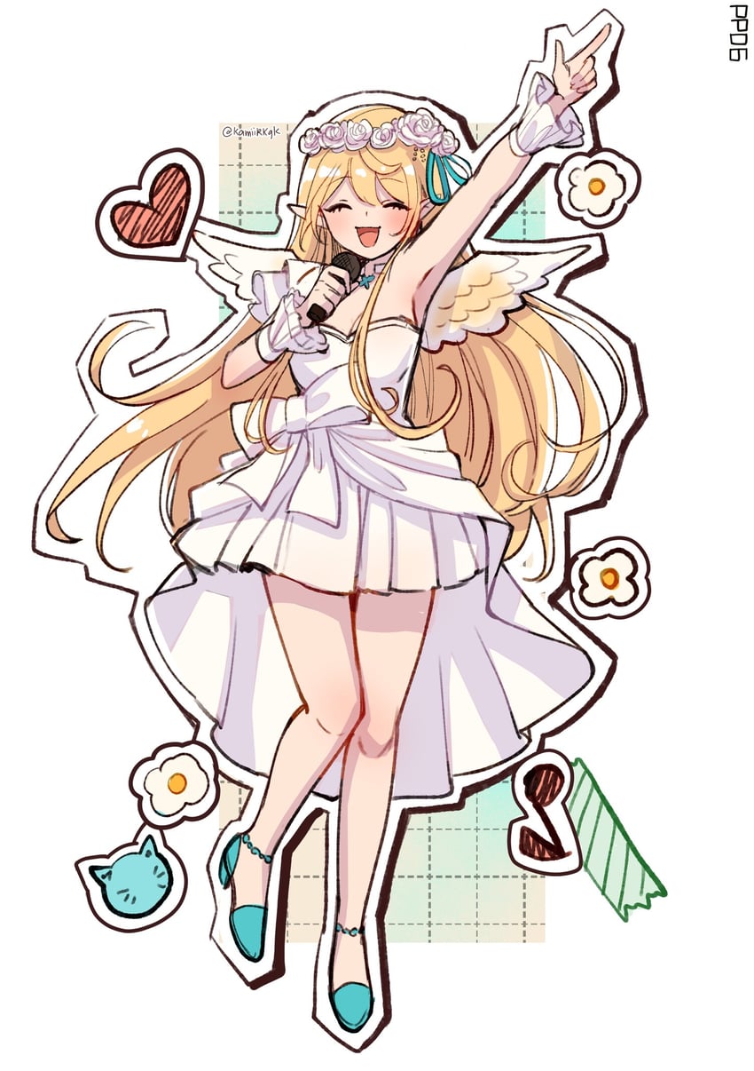 pomu rainpuff (nijisanji and 1 more) drawn by hakamii